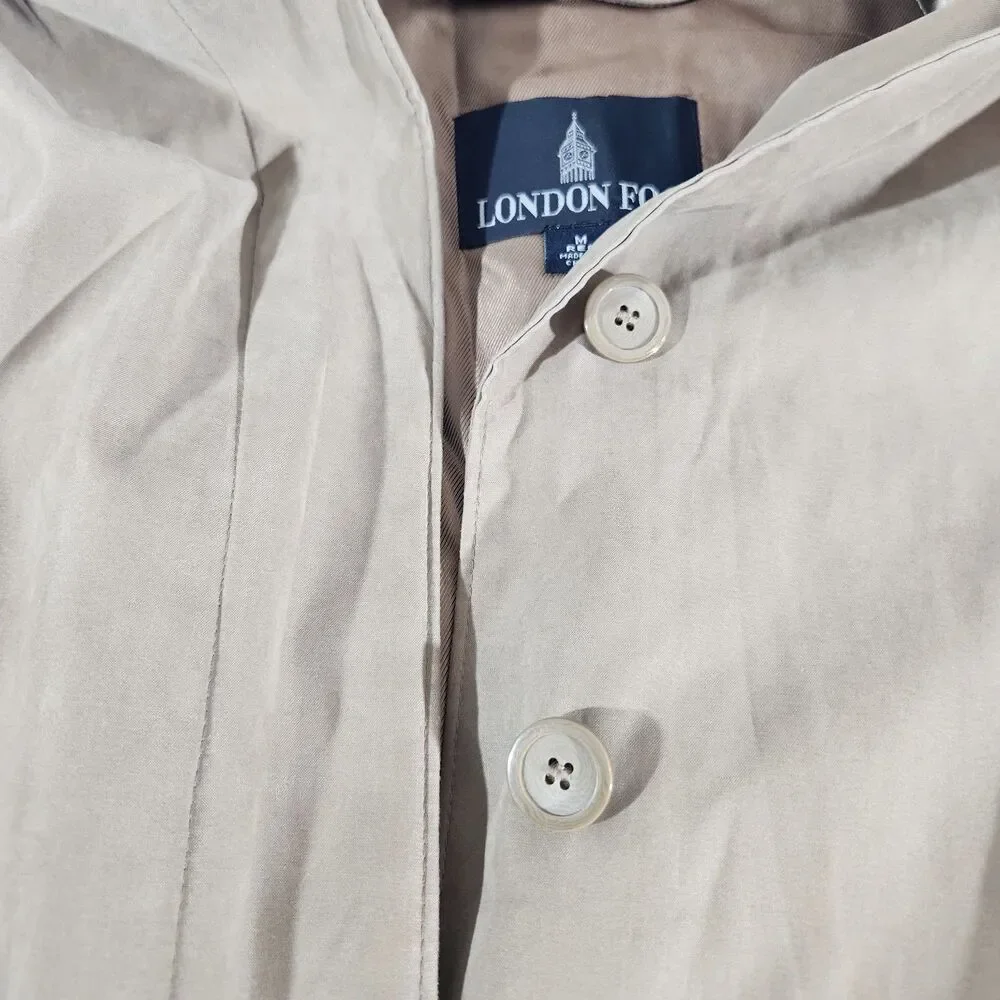 Vintage London Fog Maincoat Womens Size Medium  Reg Khaki Made In USA - Picture 3 of 16